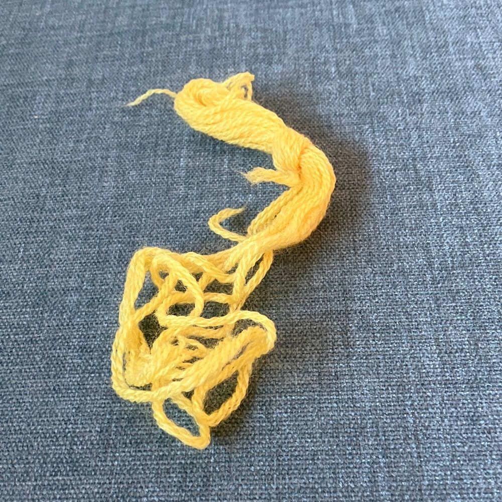Yellow Needlepoint Thread Yarn